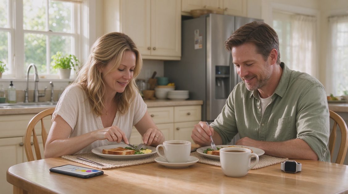 Then move a little—walk to the kitchen, stretch, make the bed—before you look at any numbers